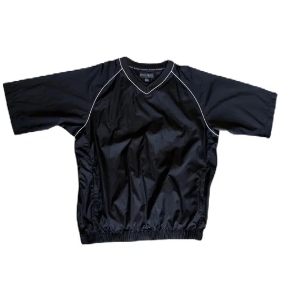 FootJoy short sleeve performance wind shirt Large black white